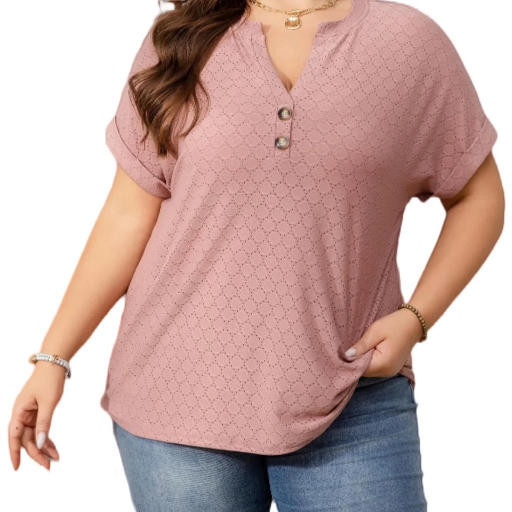 Cupshe Pink Button-Detail Women's Blouse NWT‎ NEW